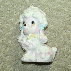 Vintage MCM 6" Pink Poodle Japan Porcelain Figurine or Night Light (no light)